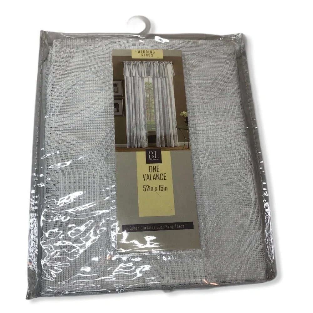 BL Home white ONE VALANCE 52” x 15”